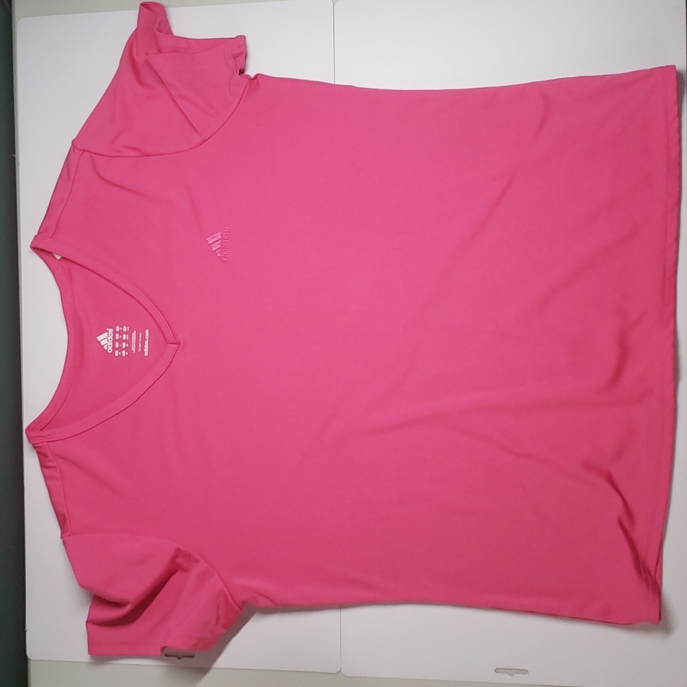 Adidas Pink Running V-Neck